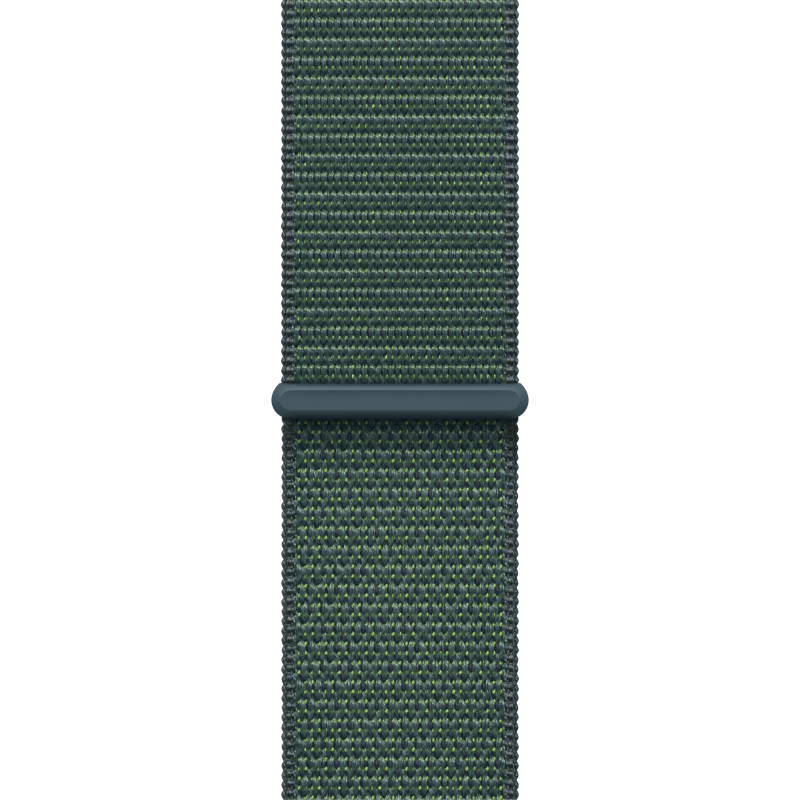 Apple Watch SE 2024, 44 мм, корпус из алюминия цвета «сияющая звезда», спортивный браслет зеленого ц